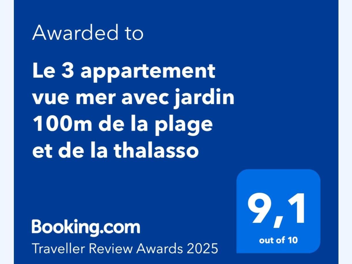 Le 3 Appartement Vue Mer Avec Jardin 100M De La Plage Et De La Thalasso Конкарно Екстериор снимка